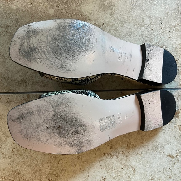 Gucci Interlocking G Snakeskin Sandals - Picture 2 of 2